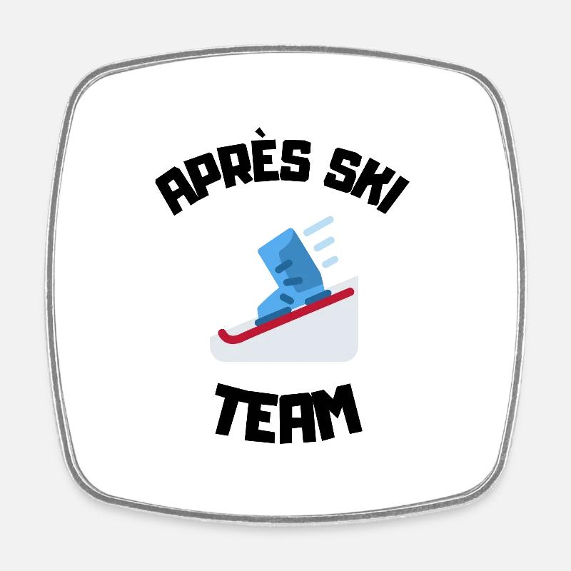 Équipe après-ski - Magnet carré - blanc