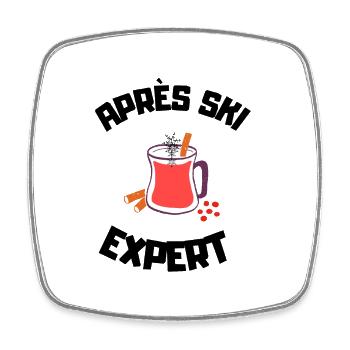 Après Ski Expert - Viereckiger Kühlschrankmagnet - Weiß - Vorne