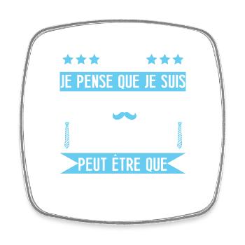 Papa je pense que je suis ton plus beau cadeau - Magnet carré - blanc - Devant