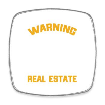Real Estate Agent Broker Profession Real Estate - Square fridge magnet - white - Front
