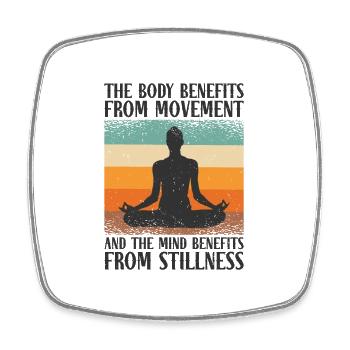 Serenity Meditating Yoga Fan Spiritual Relaxation - Square fridge magnet - white - Front