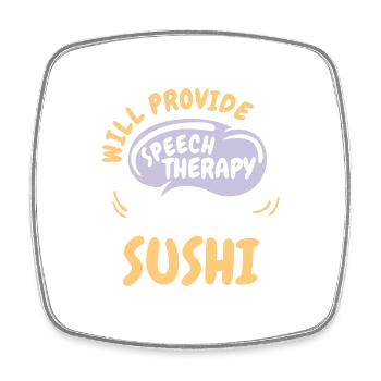 Fournir une orthophonie pour sushi Funny Speech - Magnet carré - blanc - Devant