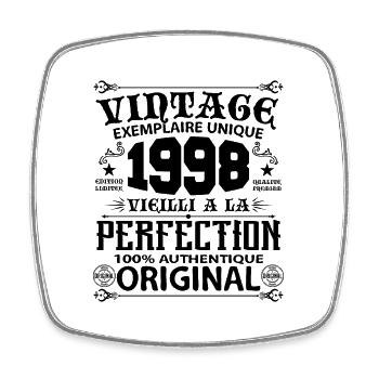1998 Vintage Anniversaire 1998 original birthday - Magnet carré - blanc - Devant