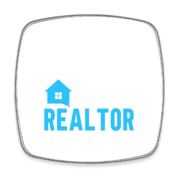 Real Estate Agent Broker Profession Real Estate - Square fridge magnet - white - Front