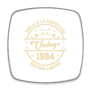 Vintage 1984 Idée Cadeau D Anniversaire Rétro 1984 - Magnet carré - blanc - Devant