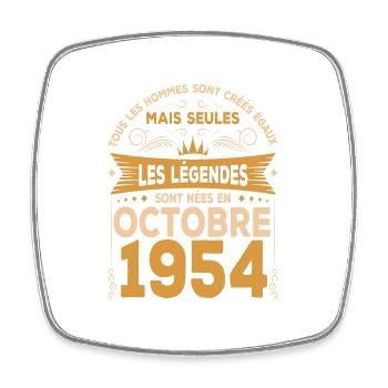 Les Légendes Sont Nées En Octobre 1954 - Magnet carré - blanc - Devant