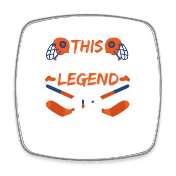 Diese Sportlegende Ist Jetzt 18, Hockeyspiel 18. - Viereckiger Kühlschrankmagnet - Weiß - Vorne