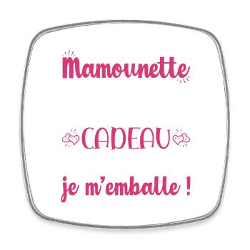 Mamounette ton plus beau cadeau original fête noël - Magnet carré - blanc - Devant