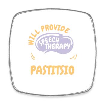 Fournir une orthophonie pour Pastitsio Funny - Magnet carré - blanc - Devant
