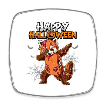 Halloween Roter Panda Zombie - Viereckiger Kühlschrankmagnet - Weiß - Vorne