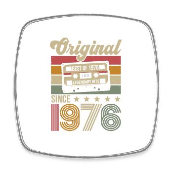 Vintage Geburtstag Original Geschenkidee 1976 - Viereckiger Kühlschrankmagnet - Weiß - Vorne