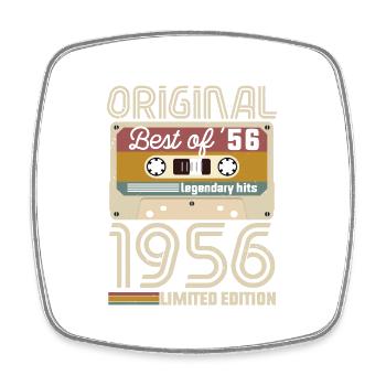 Vintage Geburtstag Original Geschenkidee 1956 - Viereckiger Kühlschrankmagnet - Weiß - Vorne