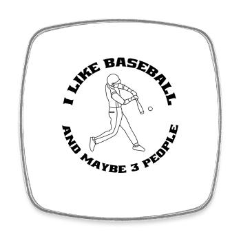 Baseball Baseball Lover Cadeau Jeu de baseball - Magnet carré - blanc - Devant
