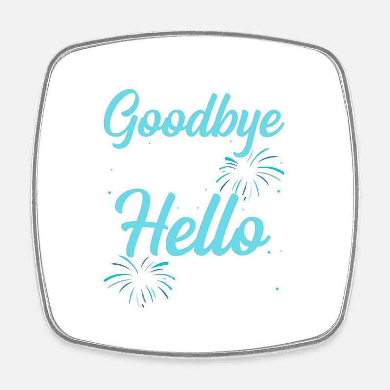 2 Goodbye 2022 hello 2023 - Square fridge magnet - white