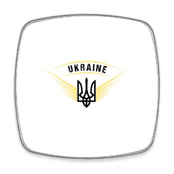 Ukraine Friede Flügel - Viereckiger Kühlschrankmagnet - Weiß - Vorne