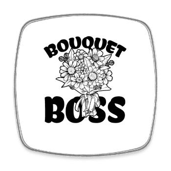 Boquet Boss Botanical Flowers Gardening Plant Love - Viereckiger Kühlschrankmagnet - Weiß - Vorne