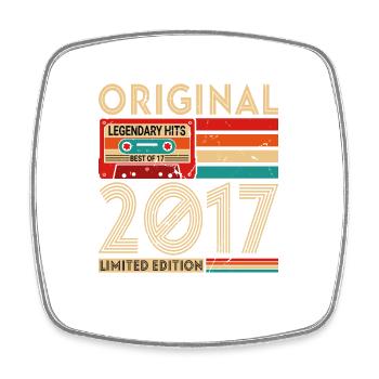 Original Vintage Geburtstag Geschenkidee 2017 - Viereckiger Kühlschrankmagnet - Weiß - Vorne