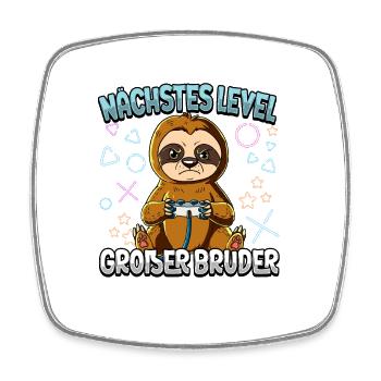 Nächstes Level Großer Bruder - Viereckiger Kühlschrankmagnet - Weiß - Vorne