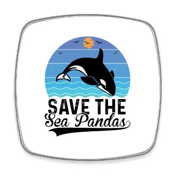 Orca Marine Biologist Killer Whale Killer Whale - Square fridge magnet - white - Front