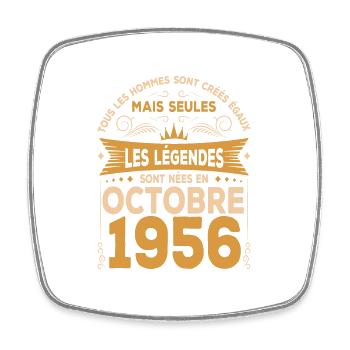 Legends Were Born In October 1956 - Square fridge magnet - white - Front