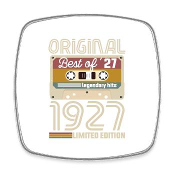 Vintage Geburtstag Original Geschenkidee 1927 - Viereckiger Kühlschrankmagnet - Weiß - Vorne