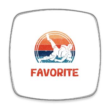 La lutte est ma saison préférée de Funny Rings - Magnet carré - blanc - Devant
