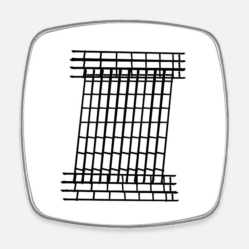 Dash column - Square fridge magnet - white