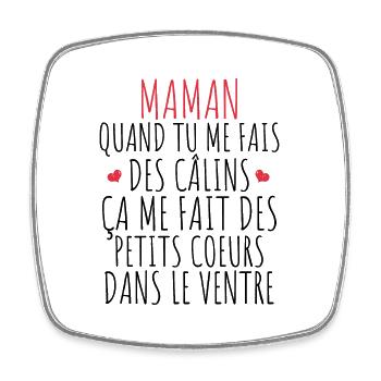 Maman , Fête des Mères , Bébé , Naissance , Baby - Magnet carré - blanc - Devant