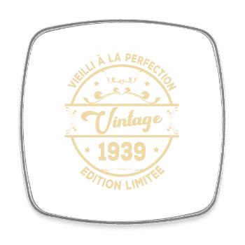 Vintage 1939 Idée Cadeau D Anniversaire Rétro 1939 - Magnet carré - blanc - Devant