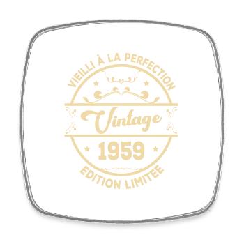 Vintage 1959 Idée Cadeau D Anniversaire Rétro 1959 - Magnet carré - blanc - Devant