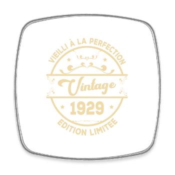 Vintage 1929 Idée Cadeau D Anniversaire Rétro 1929 - Magnet carré - blanc - Devant