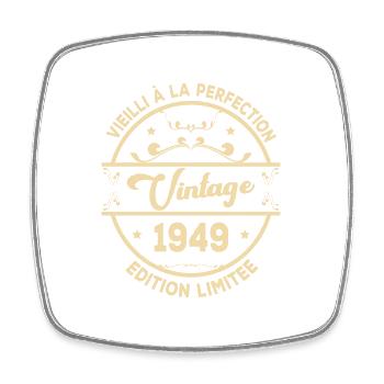Vintage 1949 Idée Cadeau D Anniversaire Rétro 1949 - Magnet carré - blanc - Devant
