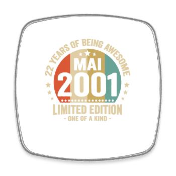 Mai 2001 22 Ans Anniversaire Vintage Idée Cadeau - Magnet carré - blanc - Devant