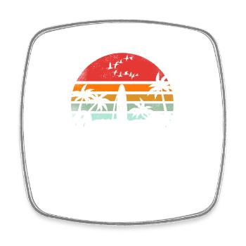 Vintage Ogunquit Maine Surfing Retro Surf Cool - Square fridge magnet - white - Front