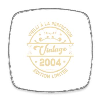 Vintage 2004 Idée Cadeau D Anniversaire Rétro 2004 - Magnet carré - blanc - Devant
