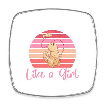 Funny Fishing Saying Gift For Fisherman - Square fridge magnet - white - Front