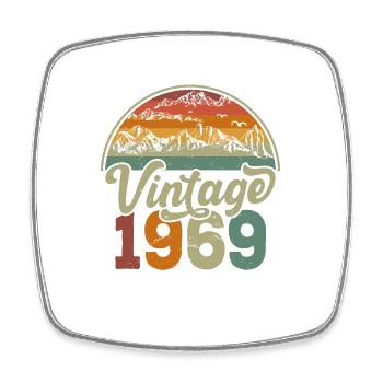 Vintage 1969 - Square fridge magnet - white - Front
