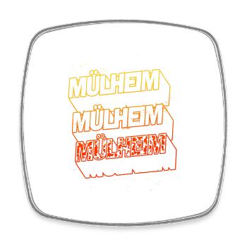 Mülheim Deutschland Stadt Skyline Heimat Schrift - Viereckiger Kühlschrankmagnet - Weiß - Vorne