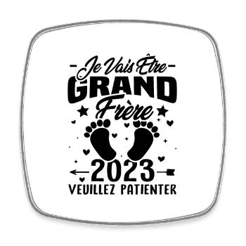 Je Vais Être Grand Frère en 2023 - Magnet carré - blanc - Devant