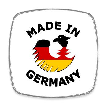 Original from Germany - Square fridge magnet - white - Front