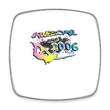 Awesome since 2006. Wakeboard Lifestyle - Square fridge magnet - white - Front