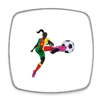 Équipe du Cameroun de football I Football Cameroun - Magnet carré - blanc - Devant