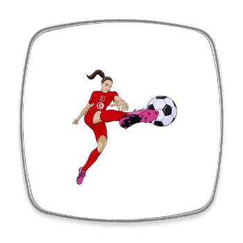 Équipe de Tunisie de football I Football Tunisie - Magnet carré - blanc - Devant