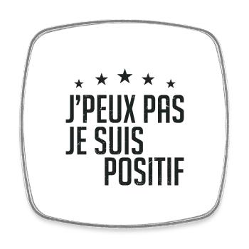 j'peux pas j'ai pas envie - Magnet carré - blanc - Devant