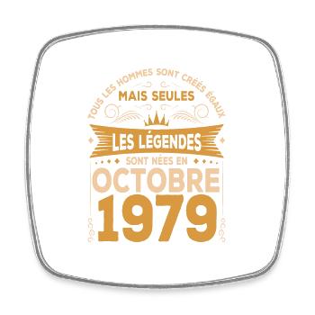 Les Légendes Sont Nées En Octobre 1979 - Magnet carré - blanc - Devant