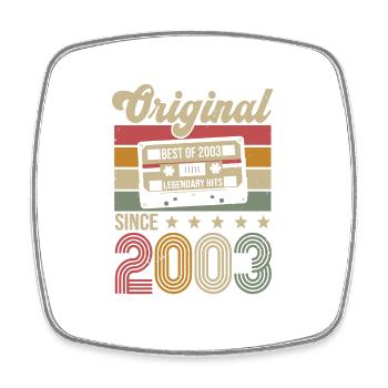 Vintage Geburtstag Original Geschenkidee 2003 - Viereckiger Kühlschrankmagnet - Weiß - Vorne
