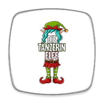 Tänzerin Elfe Partnerlook Weihnachten - Viereckiger Kühlschrankmagnet - Weiß - Vorne