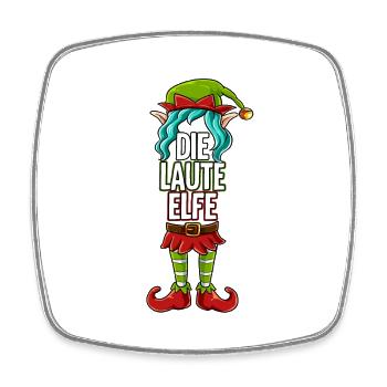 Laute Elfe Partnerlook Weihnachten - Viereckiger Kühlschrankmagnet - Weiß - Vorne