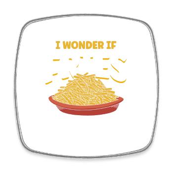 French fries Fast Food French fries - Square fridge magnet - white - Front