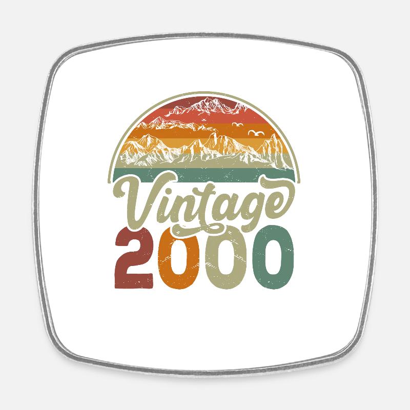 Vintage 2000 - Magnet carré - blanc